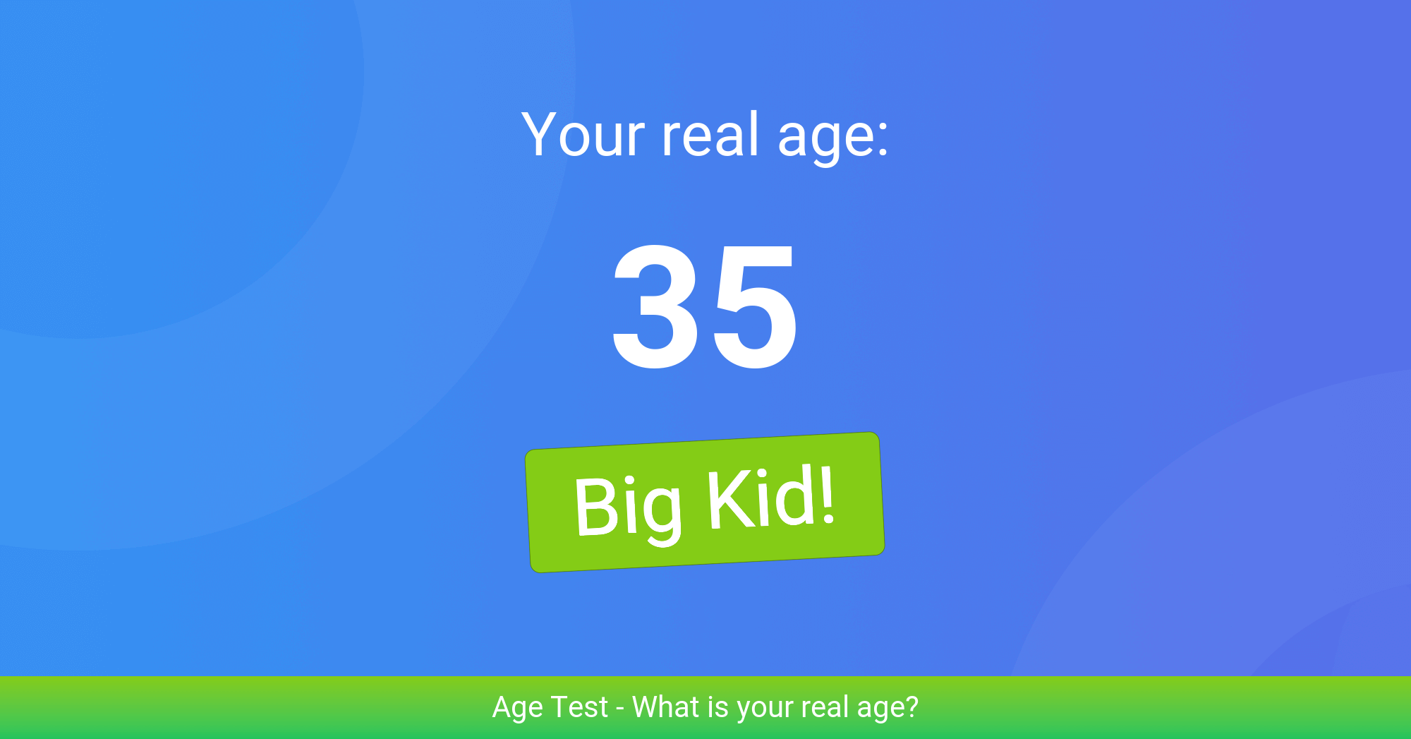 Real age. Honestly. Areral.